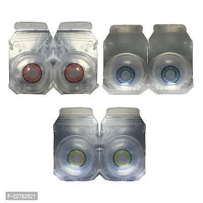 Magjons Eye Combo Pack of 3 Pairs of Monthly Color Contact Lenses