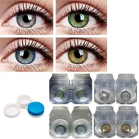 Magjons Eye Combo Pack of 4 Pairs of Monthly Color Contact Lenses (Green,Honey,Turquoise)-thumb1