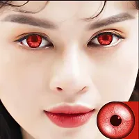 Magjons Eye Combo Pack of 1 Pairs of red Color Contact Lenses-thumb1