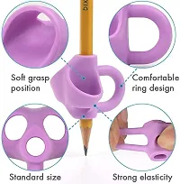 Newvent Silicone Pencil Gripper For Kids Handwriting Pencil Holder for Children Preschoolers Writing Training Grip (Pack Of 8)-thumb2