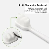 Newvent 4 Pc Extra Soft manual Toothbrush for Smooth  Refreshing Brushing | Ultra Soft Micro-Nano Bristled For Sensitive Gums  Teeth Toothbrush For Kids  Adults (White  Green)-thumb1