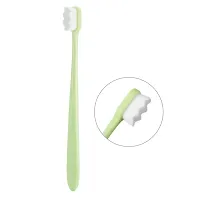 Newvent 4 Pc Extra Soft manual Toothbrush for Smooth  Refreshing Brushing | Ultra Soft Micro-Nano Bristled For Sensitive Gums  Teeth Toothbrush For Kids  Adults (White  Green)-thumb2