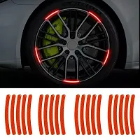 Newvent 20Pcs Car Wheel Radium Sticker| Car  Bike Wheel Decoration Reflective Sticker | Car tyre Rim Safety Warning Sticker Car wheels general reflective warning stickers Tire Decoration-thumb3