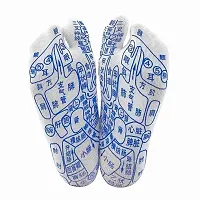 Newvent 3 Pair Acupressure Reflexology Socks With Pressure Point for Men and Women Anti-Slip Stretchy Casual Foot Massage  Therapy Socks with Massage Stick With English Print)-thumb2