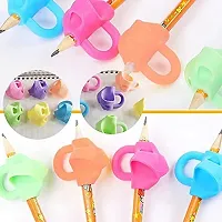 Newvent Silicone Pencil Gripper For Kids Handwriting Pencil Holder for Children Preschoolers Writing Training Grip (Pack Of 8)-thumb3