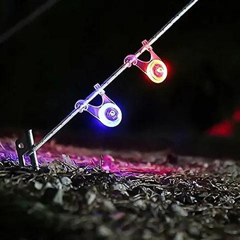 Newvent 2pcs Night Camping Tent Light | Flashing  Blinking Light | Waterproof String Rope Guard Light | Silicone Outdoor Camping Decorative Hanging Lights (Color: Multicolor)