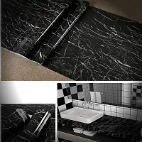 Black Marble Wallpaper Oil Proof Waterproof Kitchen countertop Paper, cabinets marbel Wall Papers (Black Marble 60 * 200CM)-thumb3