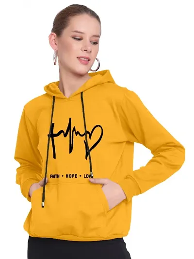 Women Hart Full Sleeve Hooded Sweatshirt