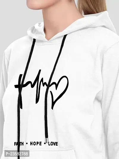 Women Hart Full Sleeve Printed Hooded Sweatshirt-thumb4