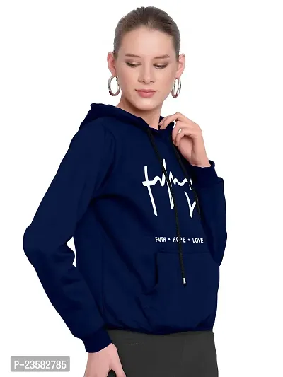 Women Hart Full Sleeve Printed Hooded Sweatshirt-thumb2