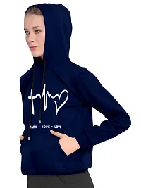 Women Hart Full Sleeve Printed Hooded Sweatshirt-thumb2