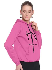 Women Hart Full Sleeve Printed Hooded Sweatshirt-thumb1