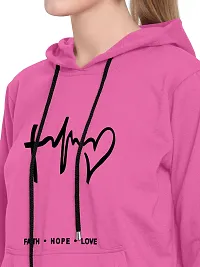 Women Hart Full Sleeve Printed Hooded Sweatshirt-thumb2