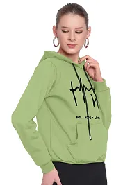 Women Hart Full Sleeve Printed Hooded Sweatshirt-thumb1