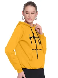 Women Hart Full Sleeve Printed Hooded Sweatshirt-thumb2