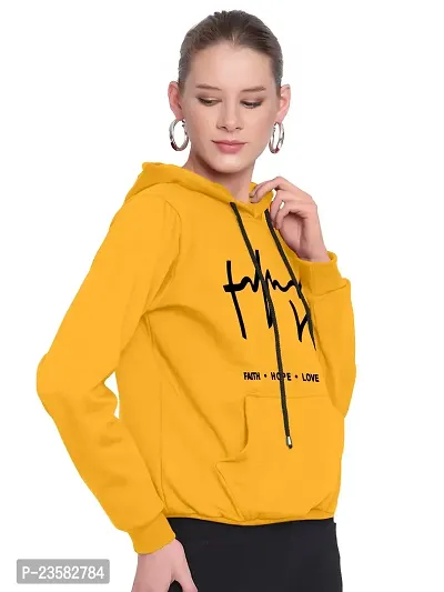 Women Hart Full Sleeve Printed Hooded Sweatshirt-thumb3