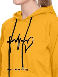 Women Hart Full Sleeve Printed Hooded Sweatshirt-thumb3