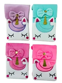 GJSHOP Cute Unicorn Plush Sling Bag for Girls Kids for School Unicorn Pouch for double pocket Girls - Pink-thumb1