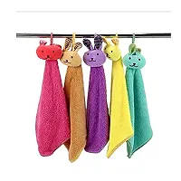 GJSHOP Cute Teddy Hanky Towel for Extra Soft Hand Or Face Napkins Towels (Color as per Stock)-thumb4