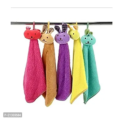 GJSHOP Cute Teddy Hanky Towel for Extra Soft Hand Or Face Napkins Towels (Color as per Stock)-thumb5