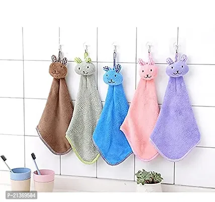 GJSHOP Cute Teddy Hanky Towel for Extra Soft Hand Or Face Napkins Towels (Color as per Stock)-thumb4