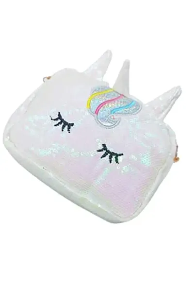 GJSHOP Glittery Unicorn Bag for Girls Makeup Pouch Storage/Organizer Traveler Bag Unicorn Sling Bags/Unicorn Bags for Girls