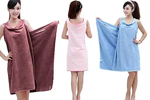 GJSHOP Wearable Absorbent Bath Towel Fast Dry Magic Women Beach Spa Bathrobes Bath (Multi Color)-thumb1