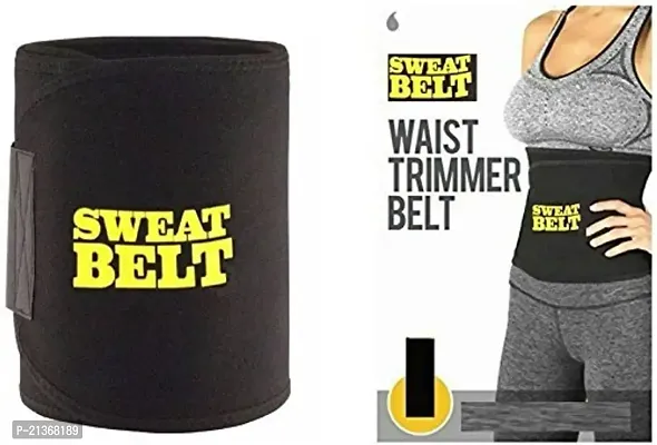 GJSHOP Sweat Waist Trimmer Fat Burner Belly Tummy Yoga Wrap Black Exercise Body Slimming Belt-thumb2