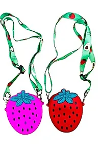 GJSHOP Strawberry Shape sling bag Small Bags Women Handbags Crossbody Sling Bags (Multicolor)-thumb1