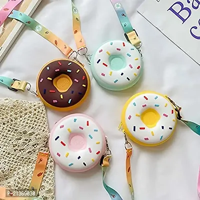 GJSHOP New Round Silicon Donut Shape Small Bags Women Handbags Crossbody Sling Bags For Women Girls Multicolor-thumb2