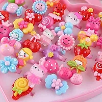 GJSHOP Adjustable Ring Set for Girls 36pcs Jewelry Rings with Heart Shape Box, Birthday Gift(Cartoon)(Assorted) Bracelet Inside-thumb4