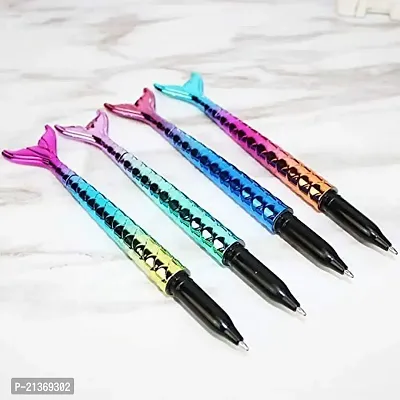 GJSHOP Mermaid Pen Set - 4 pc pen, cute pen, cute stationary, pen for kids, best gift for girls, best gift for kids (Mermaid Pen)-thumb2