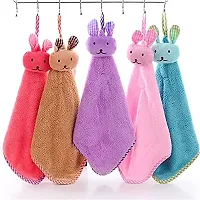 GJSHOP Cute Soft Hanging Hand Towel with Funny Teddy Cap (Multicolor)-thumb1