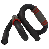 GJSHOP S Shape Push Up Bar Stand Pair Work Out Stand with Comfort Grip Chest Press, Home Gym Fitness Exercise, Strength Training (Multicolour)-thumb2