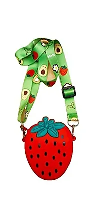 GJSHOP Silicon strawberry Shape sling Bags Women Handbags Crossbody Sling Bags For Women Girls