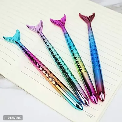 GJSHOP Mermaid Pen Set - 4 pc pen, cute pen, cute stationary, pen for kids, best gift for girls, best gift for kids (Mermaid Pen)-thumb3