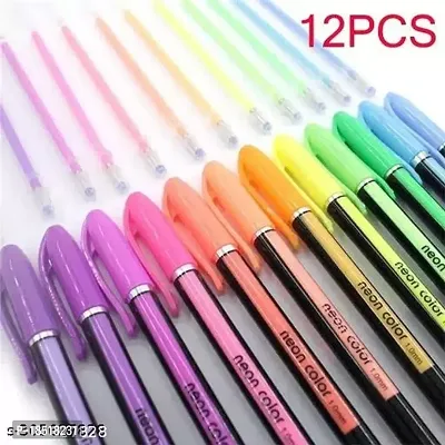 Neon pen 12 Pcs Gel Pens Set Color Gel Pens-thumb0