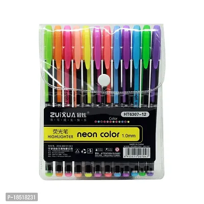Neon pen 12 Pcs Gel Pens Set Color Gel Pens-thumb4