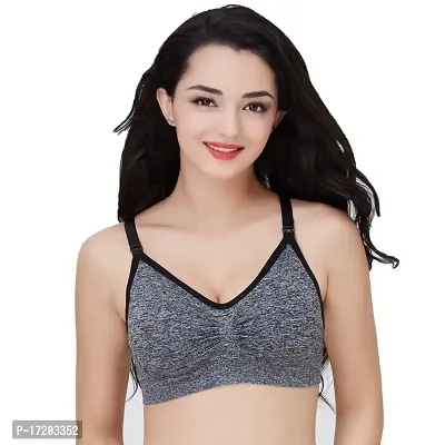 Wave Fashion - Women's Nylon Heavily Padded Wire Free Maternity Bra-thumb0