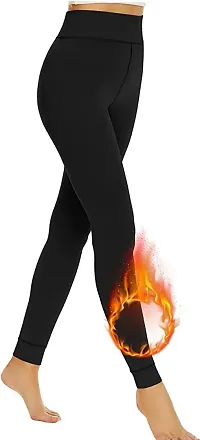 Women's Fleece Lined Winter Imported Super Quality Fur Leggings High Waisted Thermal Tights Elastic Comfortable Warm Yoga Pants Without Pockets (S, 2Pack(Black+Grey))-thumb2