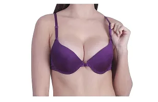 OMLAVIDA Women's Front Open Padded Push-Up Bra-thumb3