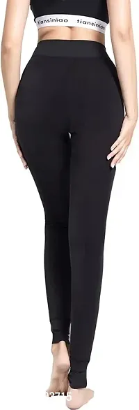Buy Women's Fleece Lined Winter Imported Super Quality Fur Leggings High  Waisted Thermal Tights Elastic Comfortable Warm Yoga Pants Without Pockets  (S, Black) Online In India At Discounted Prices