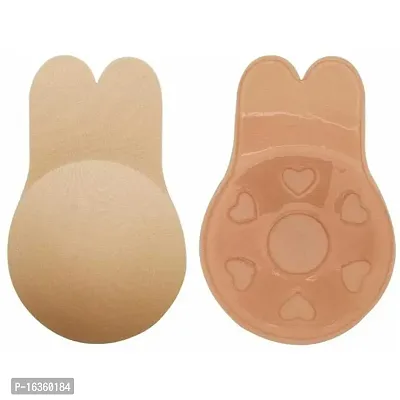 Women Silicone Breast Lift Covers Nipple Stickers Pasties Invisible Adhesive Strapless Backless Reusable Lifting Bra Cups Breathable Nipple Cover - Skin - XXXL-thumb0