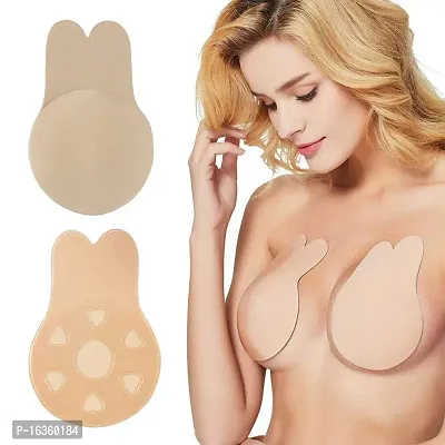 Women Silicone Breast Lift Covers Nipple Stickers Pasties Invisible Adhesive Strapless Backless Reusable Lifting Bra Cups Breathable Nipple Cover - Skin - XXXL-thumb4