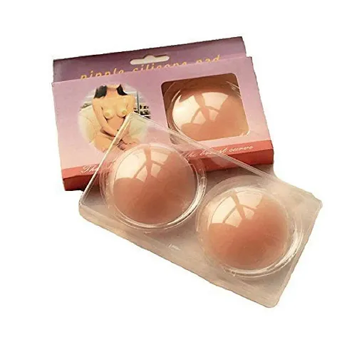 Silicone Nipple Cover Bra Pad - Adhesive Reusable Nipple Pad - Thin Silicone Nipple Cover Pasties(Free-Size)