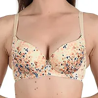 Everyday Poly Cotton Padded Underwired Push-Up Printed Bra for Women-thumb4
