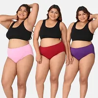 Shabala Fashion Women's Big Size Panties | Sizes from Small to 10XL and Jumbo | Super Soft and Comfortable Cotton Ladies Panties | Pack of 3 (Color May Vary)-thumb1