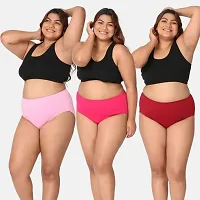 Shabala Fashion Women's Big Size Panties | Sizes from Small to 10XL and Jumbo | Super Soft and Comfortable Cotton Ladies Panties | Pack of 3 (Color May Vary)-thumb3