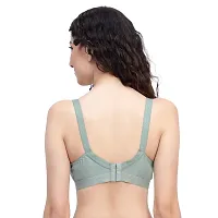 Stylish Multicoloured Cotton Blend Solid Bra For Women Pack Of 3-thumb1