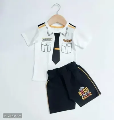 Fabulous Cotton Blend Printed Clothing Set For Boys